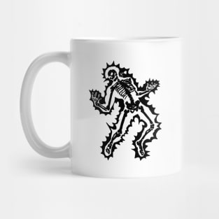 Electric skull black and white Mug